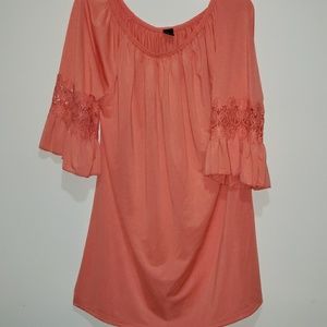 Ruffle sleeve tunic